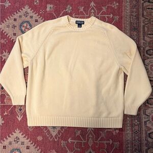 Lands' End Men's Sweater in butter yellow!